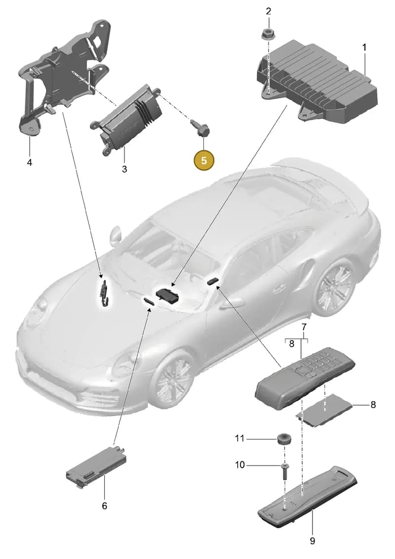 9P1035465A — Porsche 911 (2013-2020) diagram p42911010, position 5