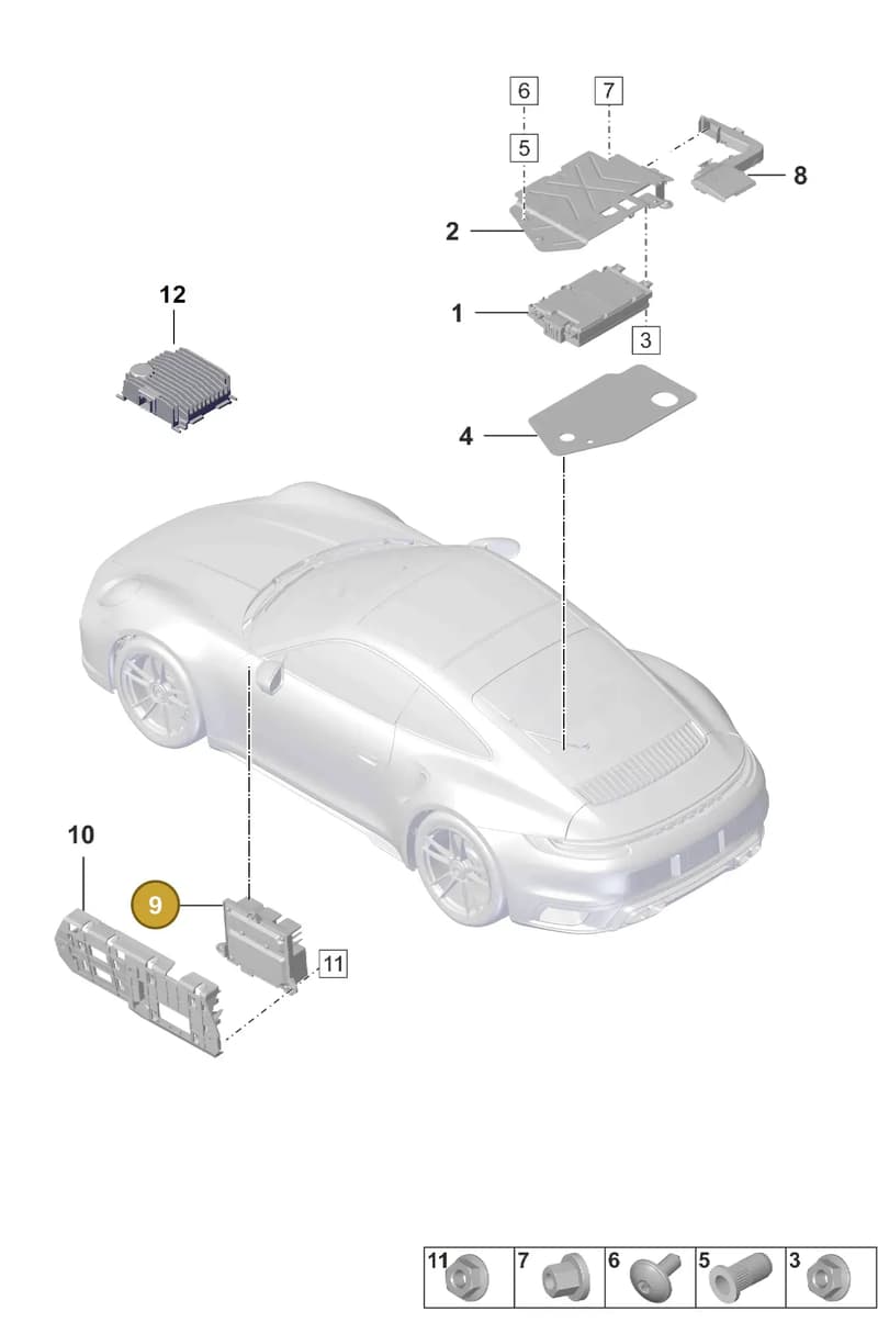 9P1035465A — Porsche 911 (2020-2022) diagram p57911100, position 9