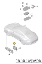 9P1035465A Porsche Auxiliary Amplifier for Bass Loudspeaker
