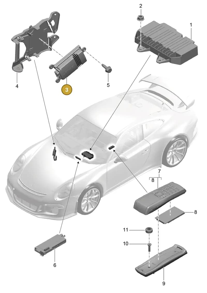 9P1035465 — Porsche 911 (2013-2020) diagram p41911010, position 3