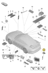 9P1035507B041 Porsche Aerial (Black 041)
