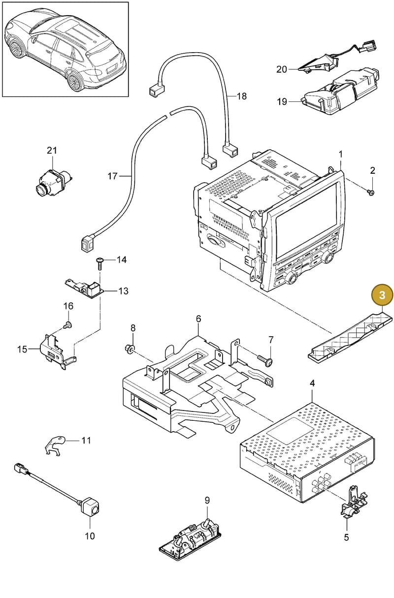9P1035895MX — Porsche Cayenne (2010-2018) diagram p37911000, position 3