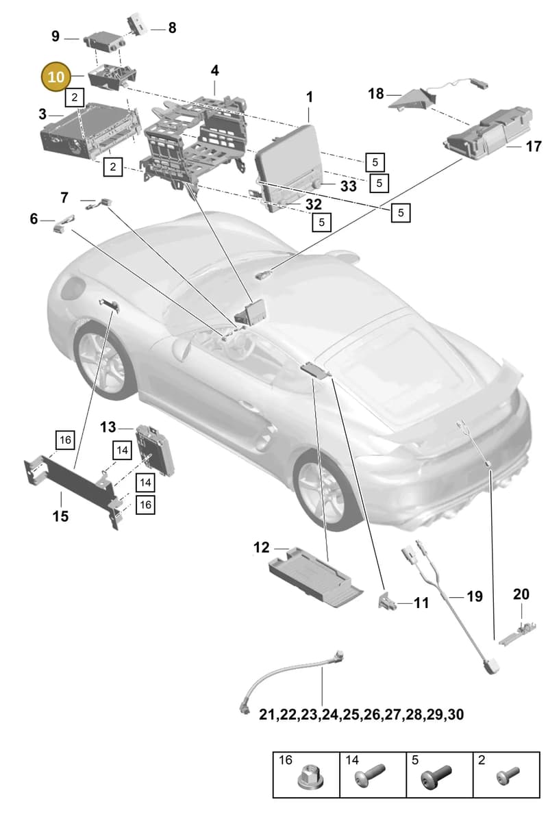 9P1035925A — Porsche Cayman (2019-2022) diagram p55911000, position 10