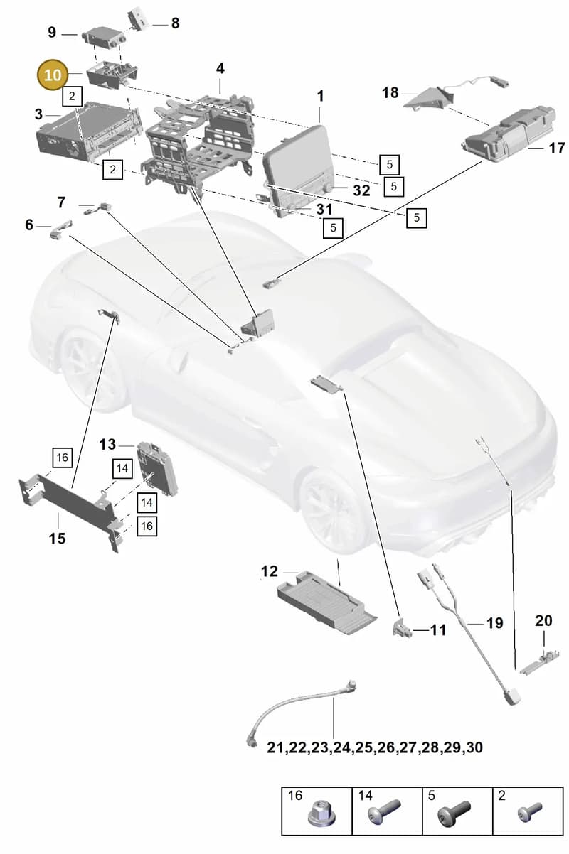 9P1035925A — Porsche Boxster Spyder (2019-2020) diagram p54911000, position 10