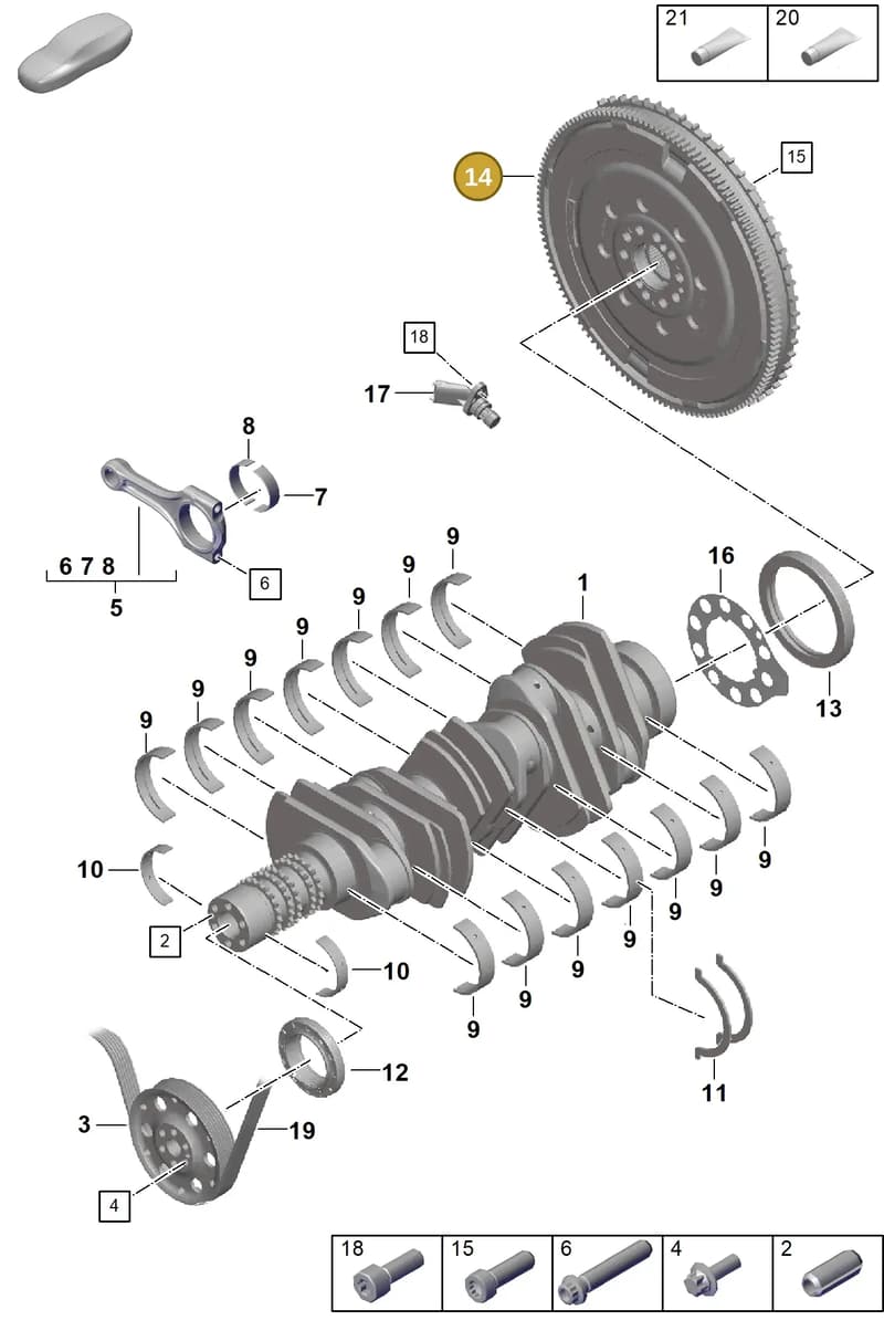 9P1105262F — Porsche 911 (2021-2022) diagram p59102000, position 14