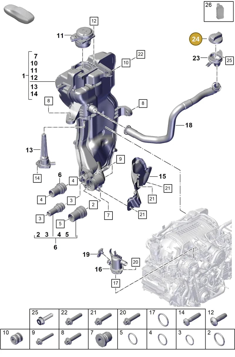 9P1115423B — Porsche 911 (2021-2022) diagram p59104200, position 24