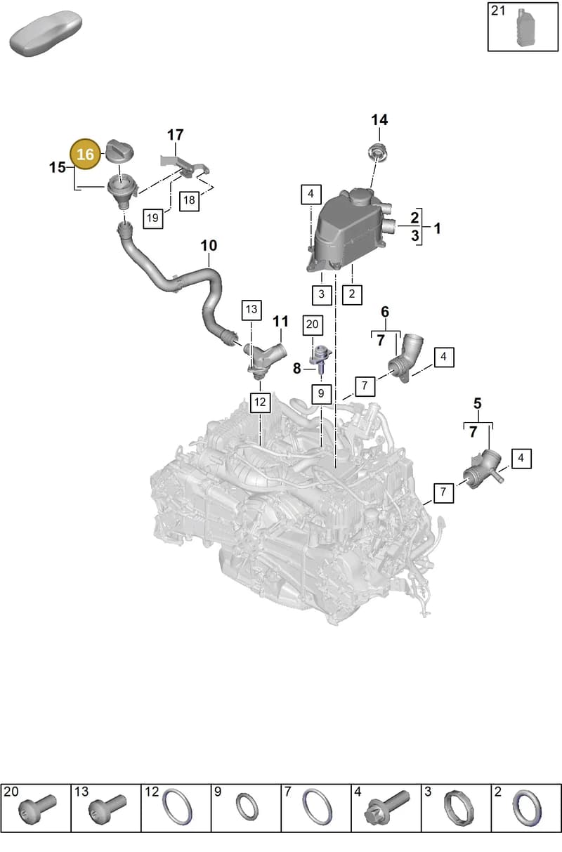 9P1115423B — Porsche 911 (2024-2025) diagram p63104200, position 16
