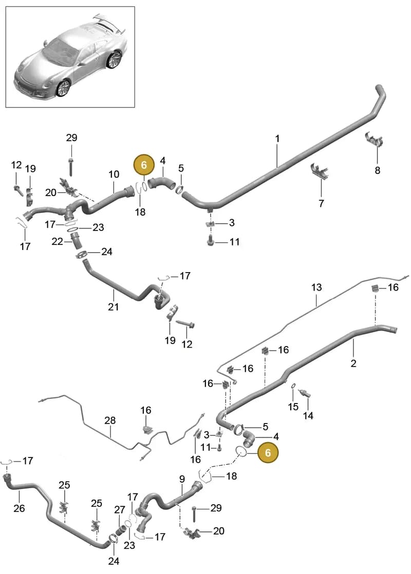 9P1121241 — Porsche 911 (2013-2020) diagram p41105010, position 6