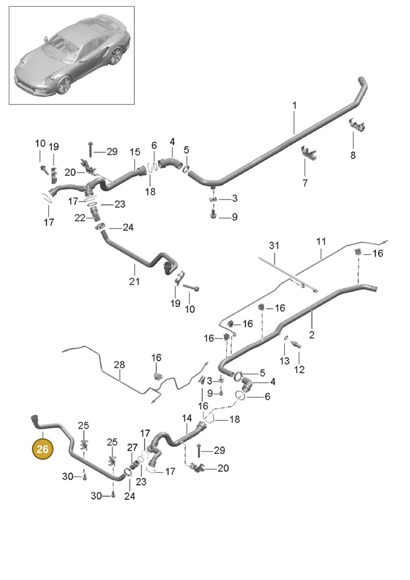 9P1121241 — Porsche GT2 RS Clubsport (2013-2020) diagram p42105010, position 26
