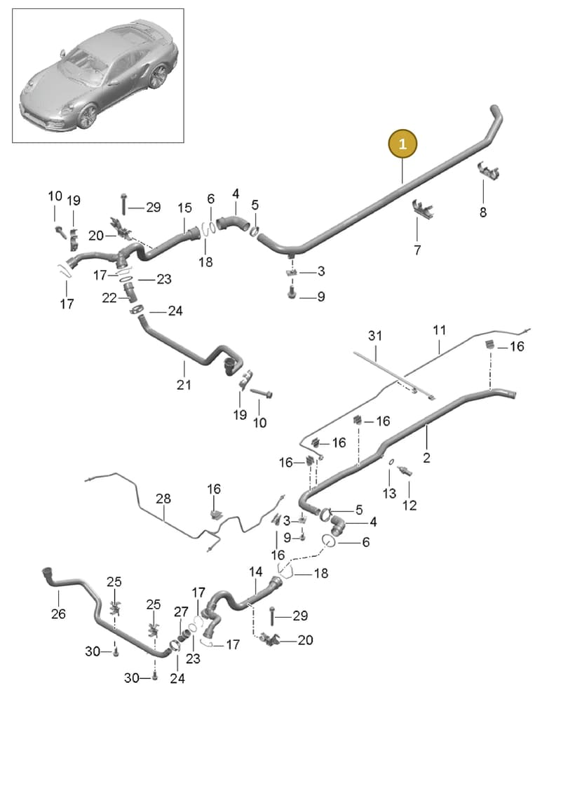 9P1121251 — Porsche GT2 RS Clubsport (2013-2020) diagram p42105010, position 1