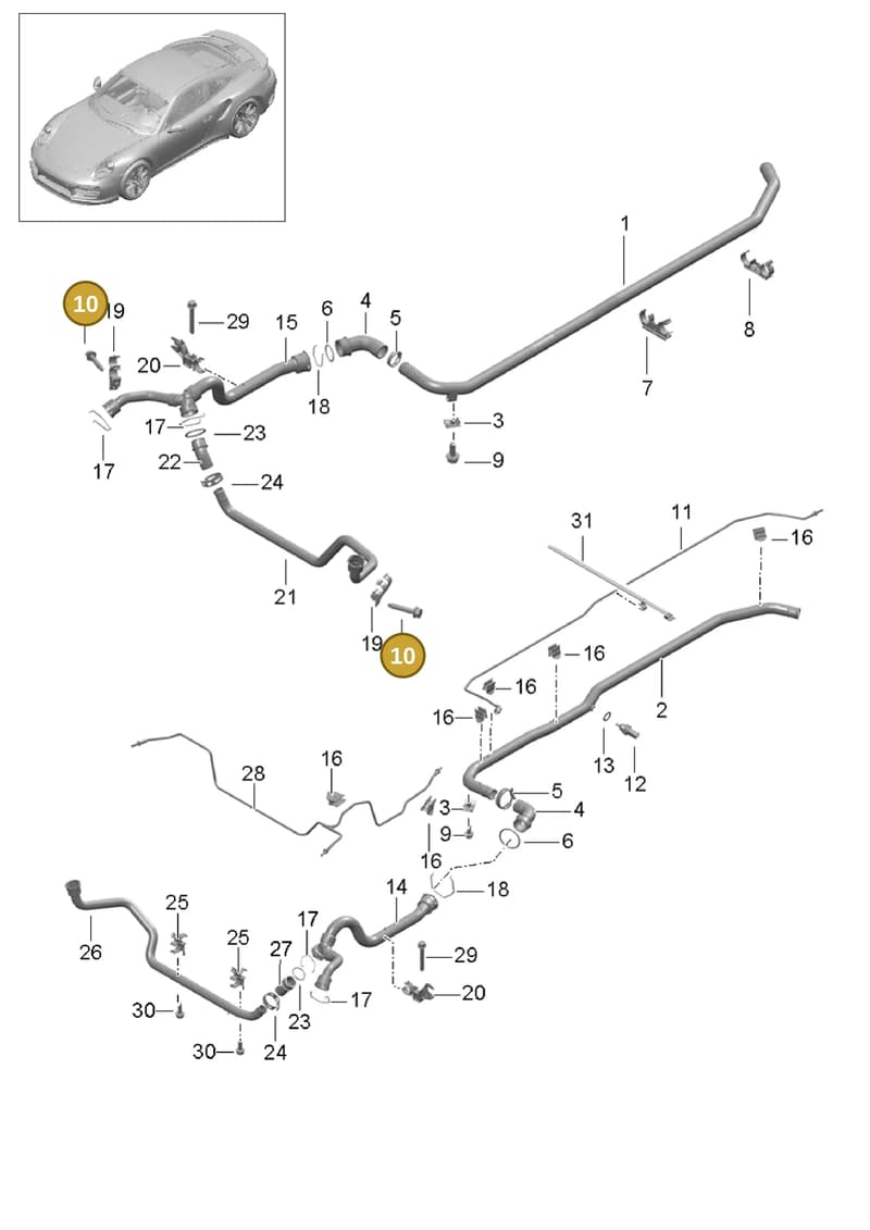 9P1121611 — Porsche GT2 RS Clubsport (2013-2020) diagram p42105010, position 10