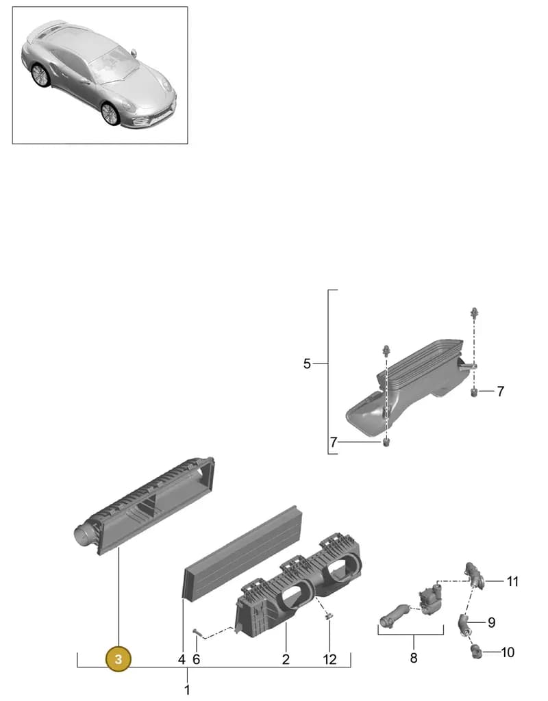 9P1129613A — Porsche 911 (2013-2020) diagram p42106000, position 3