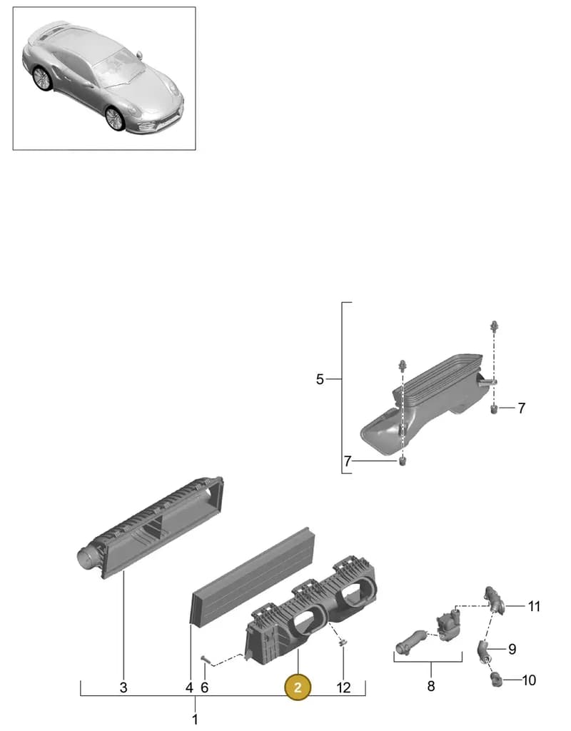 9P1129614A — Porsche 911 (2013-2020) diagram p42106000, position 2
