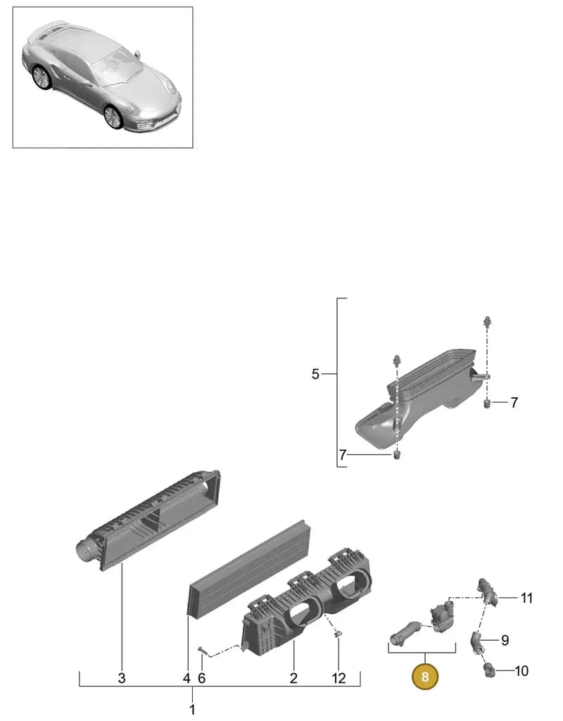 9P1129739 — Porsche 911 (2013-2020) diagram p42106000, position 8