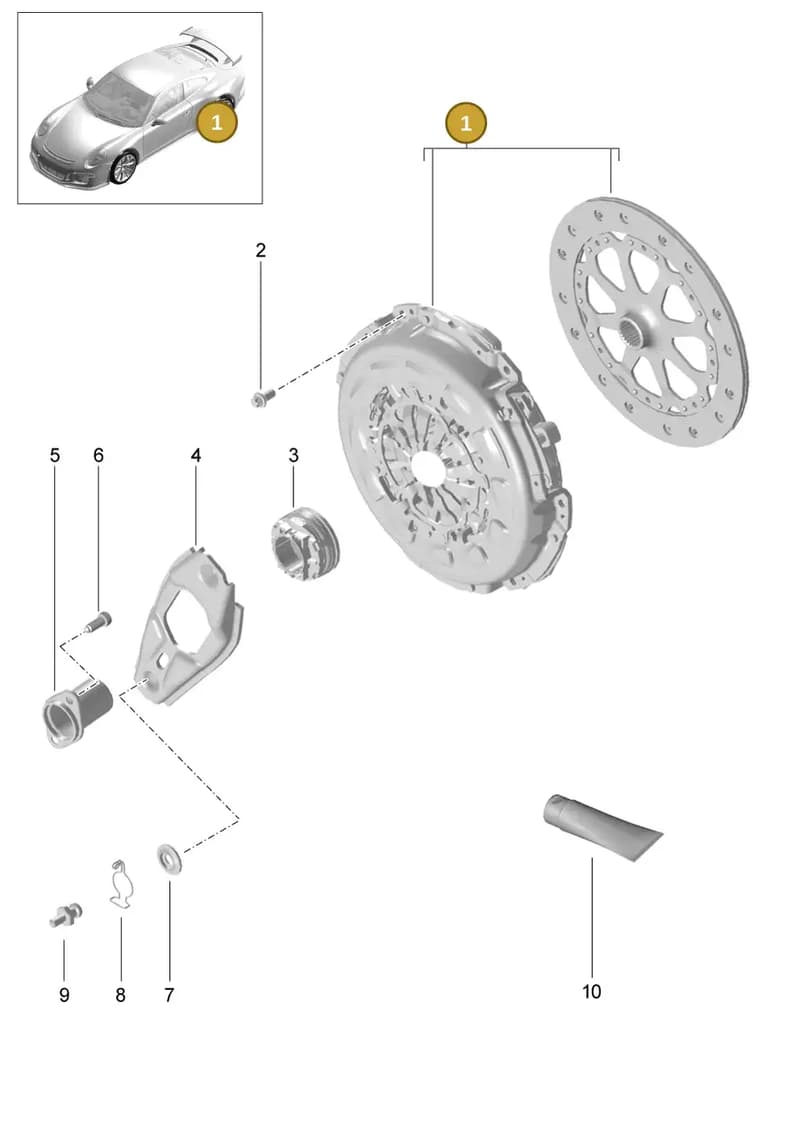 9P1141117 — Porsche 911 (2013-2020) diagram p41301000, position 1