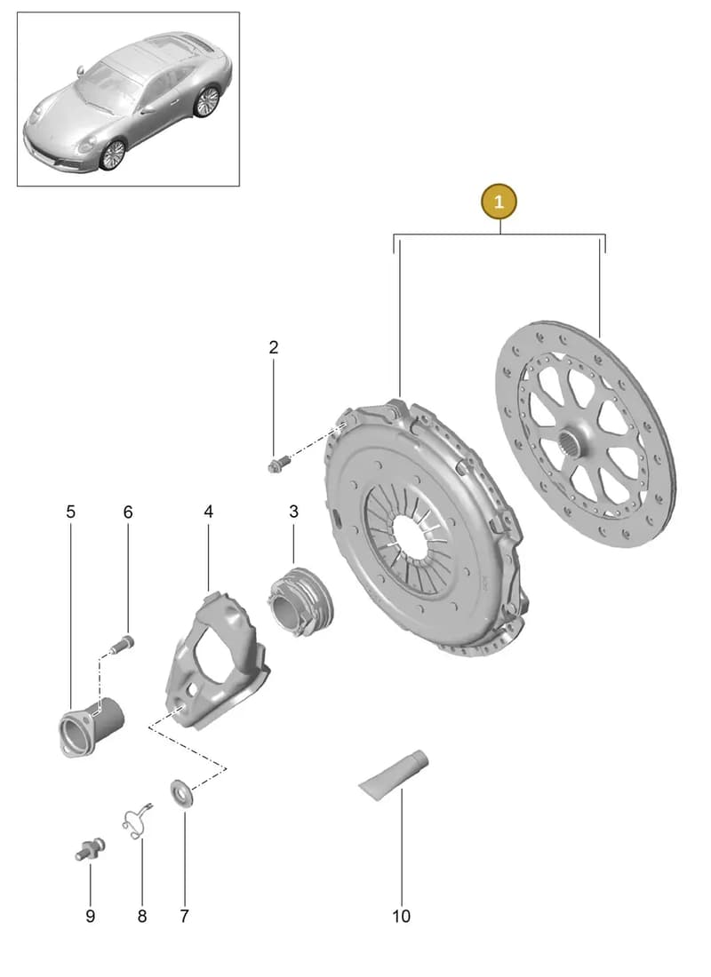 9P1141117 — Porsche 911 (2016-2019) diagram p47301000, position 1