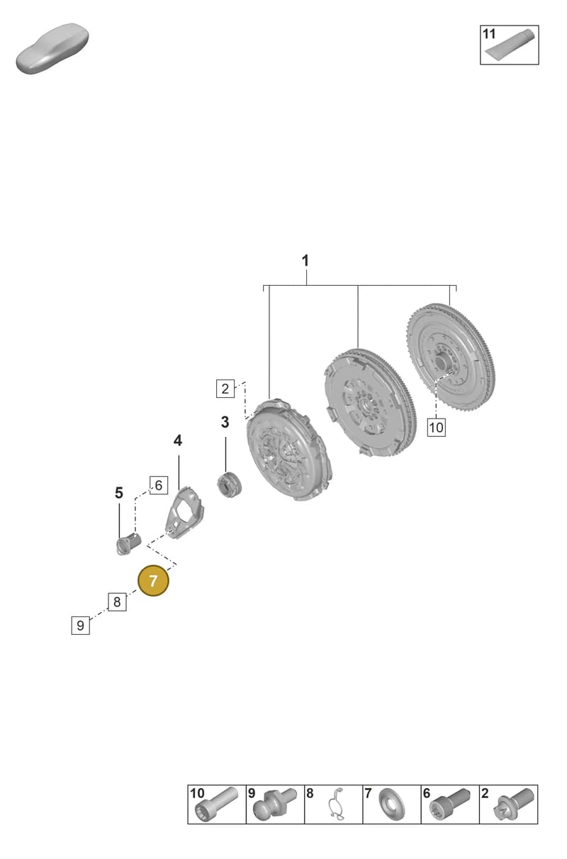 9P1141143 — Porsche 911 (2020-2022) diagram p53301200, position 7
