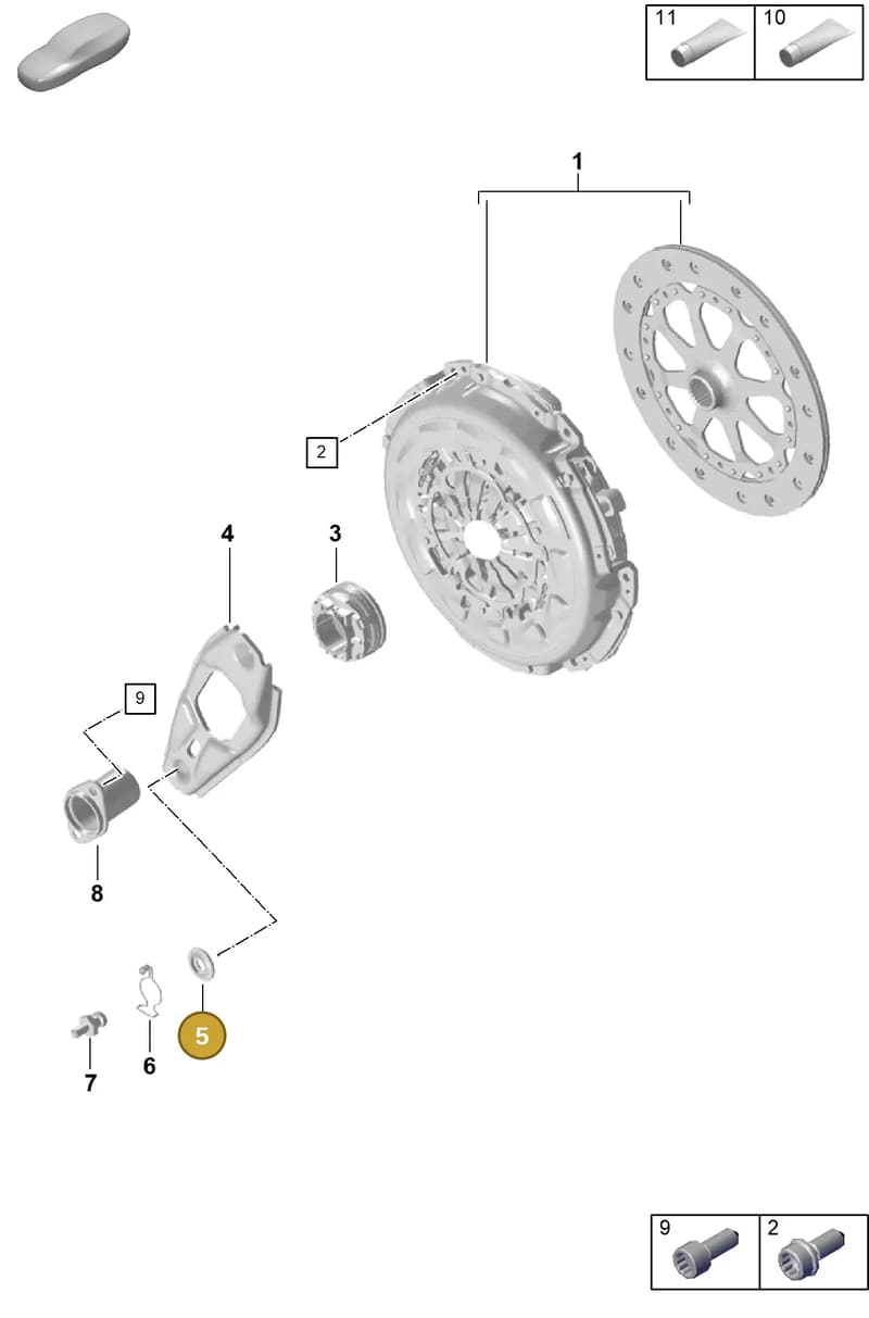 9P1141143 — Porsche 911 (2021-2022) diagram p59301200, position 5