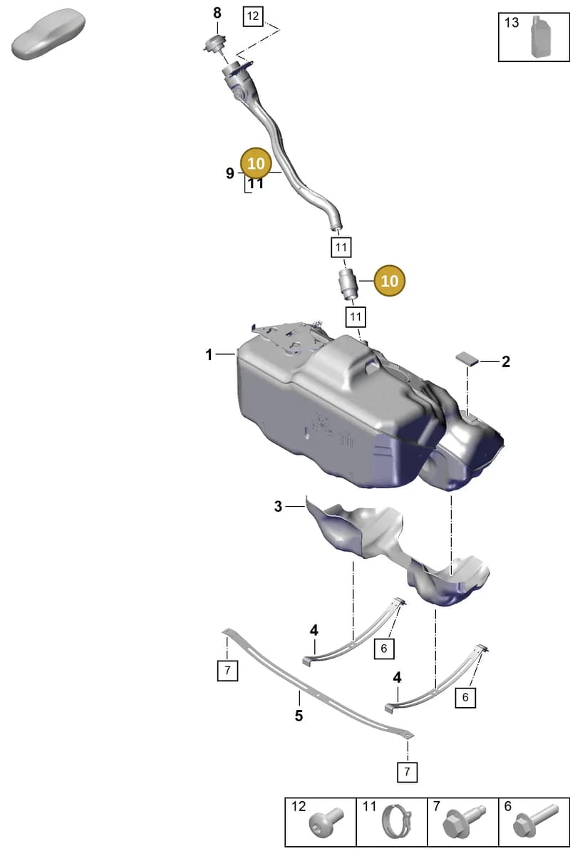 9P1201543 — Porsche 911 (2020-2022) diagram p57201000, position 10