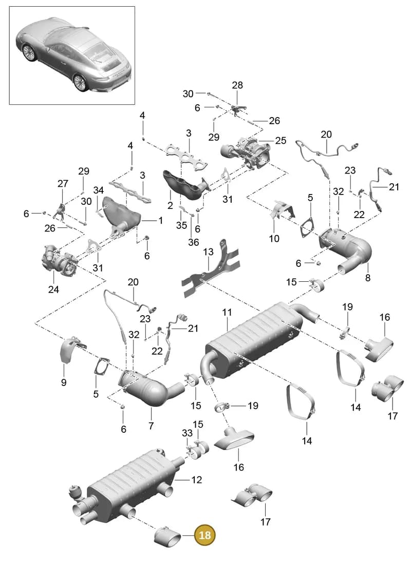 9P1251187B — Porsche 911 (2016-2019) diagram p47202000, position 18