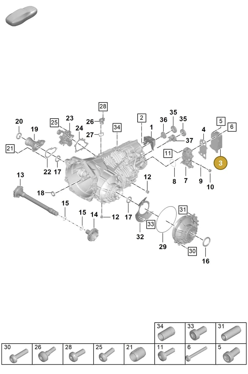 9P1300333 — Porsche 911 (2021-2022) diagram p59301100, position 3