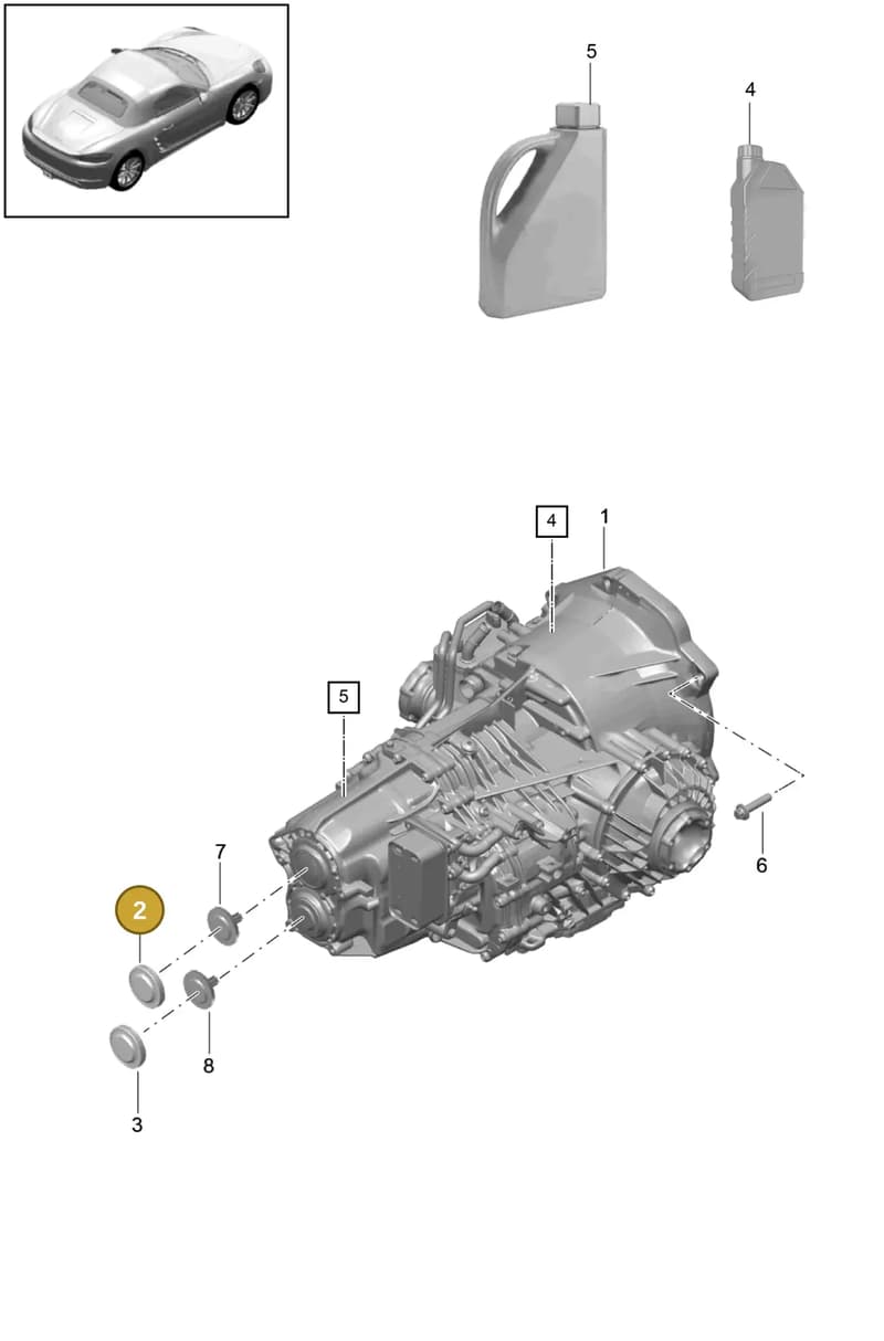 9P1301125 — Porsche Boxster (2016-2019) diagram p48320000, position 2