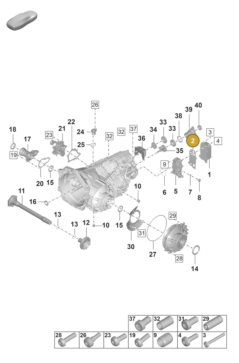 9P1301131 — Porsche 911 (2018-2024) diagram p53301100, position 2
