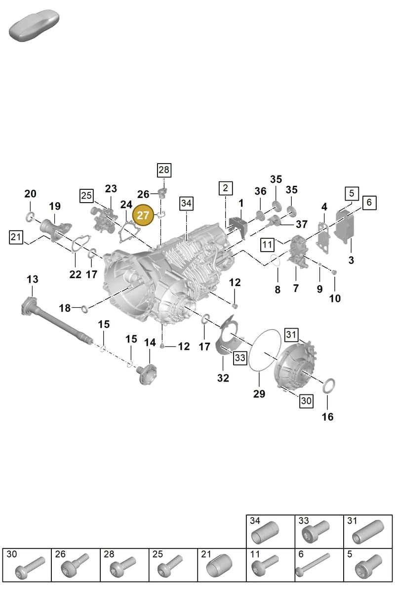 9P1301164 — Porsche 911 (2021-2022) diagram p59301100, position 27