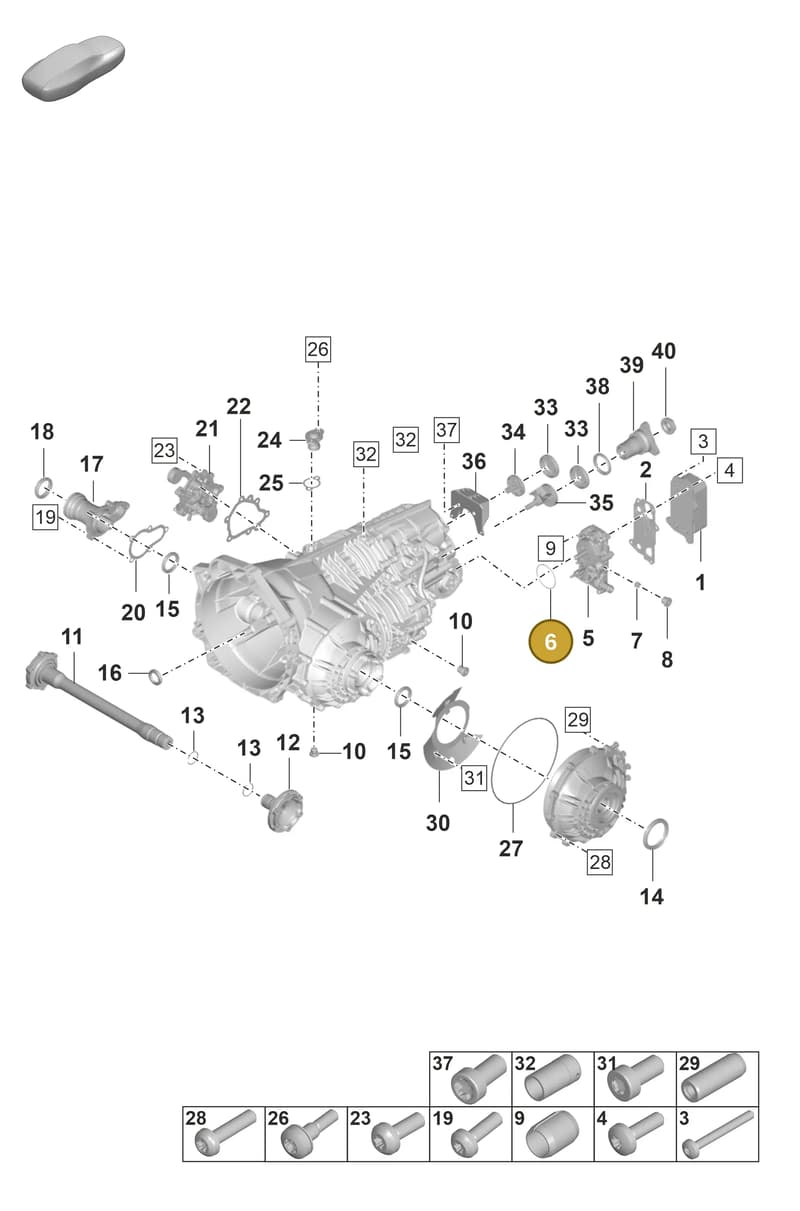9P1301179 — Porsche 911 (2018-2024) diagram p53301100, position 6