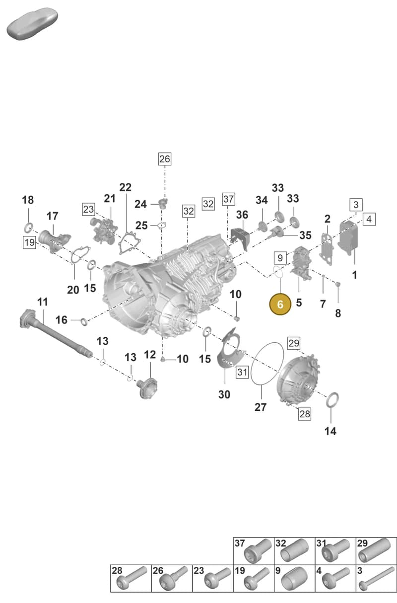 9P1301179 — Porsche 911 (2020-2022) diagram p57301100, position 6