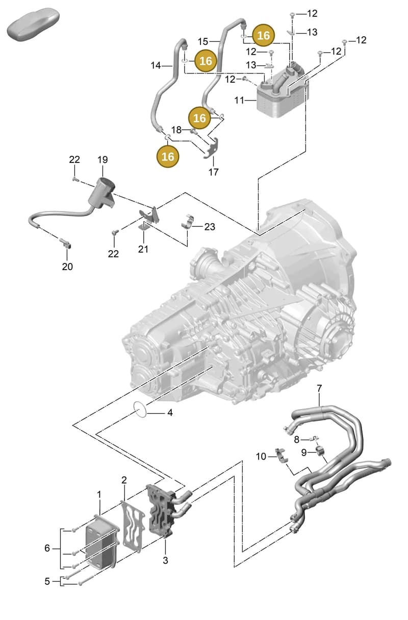 9P1301185A — Porsche Boxster Spyder (2019-2020) diagram p54360000, position 16