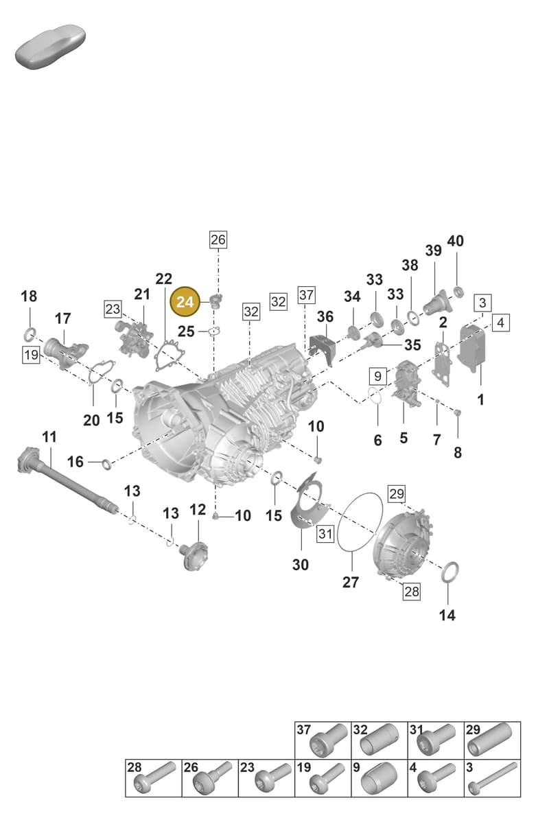9P1301239 — Porsche 911 (2018-2024) diagram p53301100, position 24