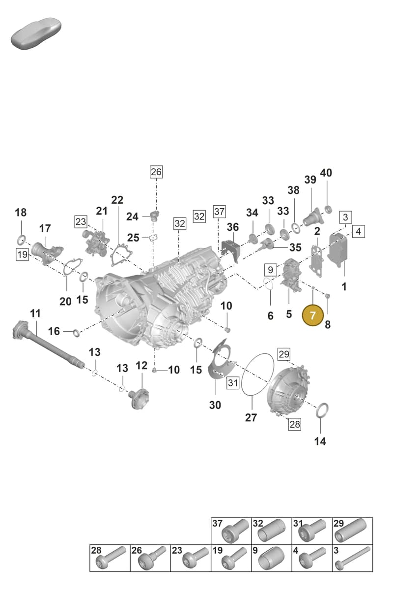 9P1301367 — Porsche 911 (2018-2024) diagram p53301100, position 7
