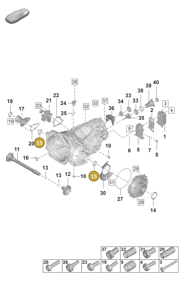 9P1301457 — Porsche 911 (2018-2024) diagram p53301100, position 15