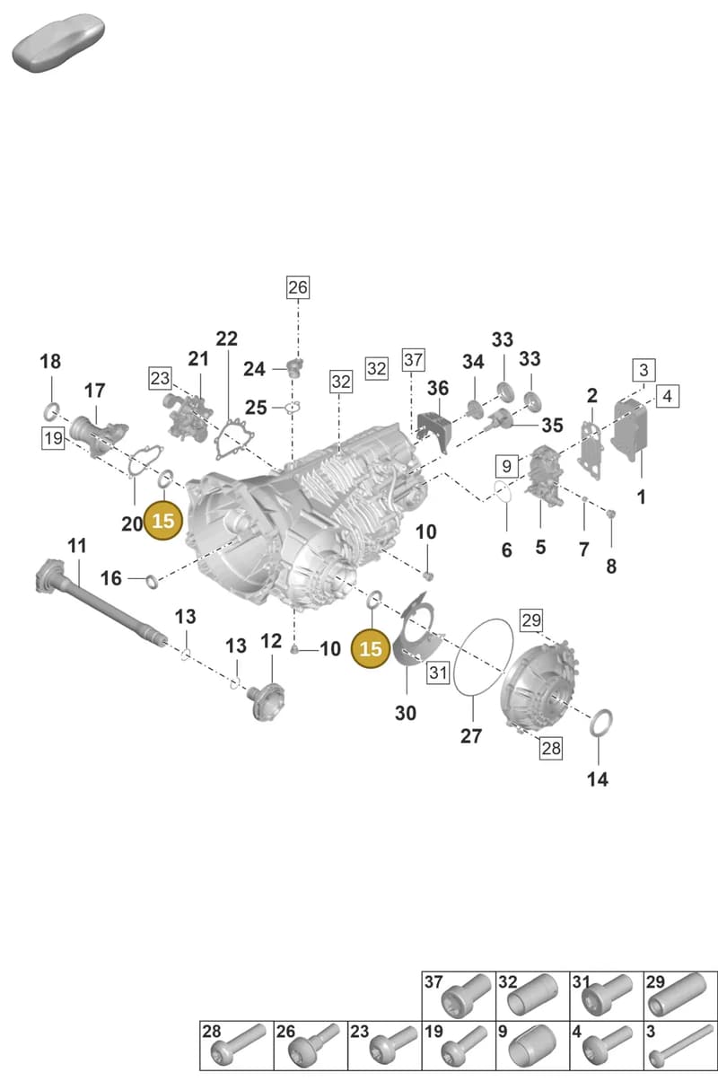 9P1301457 — Porsche 911 (2020-2022) diagram p57301100, position 15