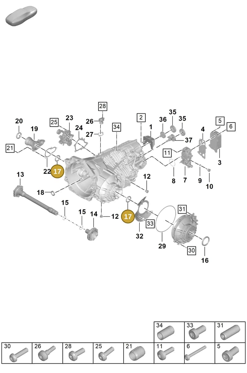 9P1301457 — Porsche 911 (2021-2022) diagram p59301100, position 17