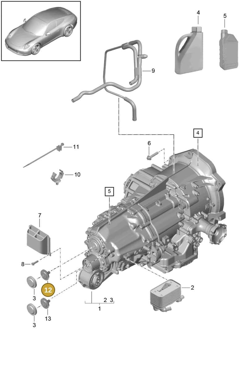 9P1301615 — Porsche 991 Carrera 4 (2011-2016) diagram p38320000, position 12