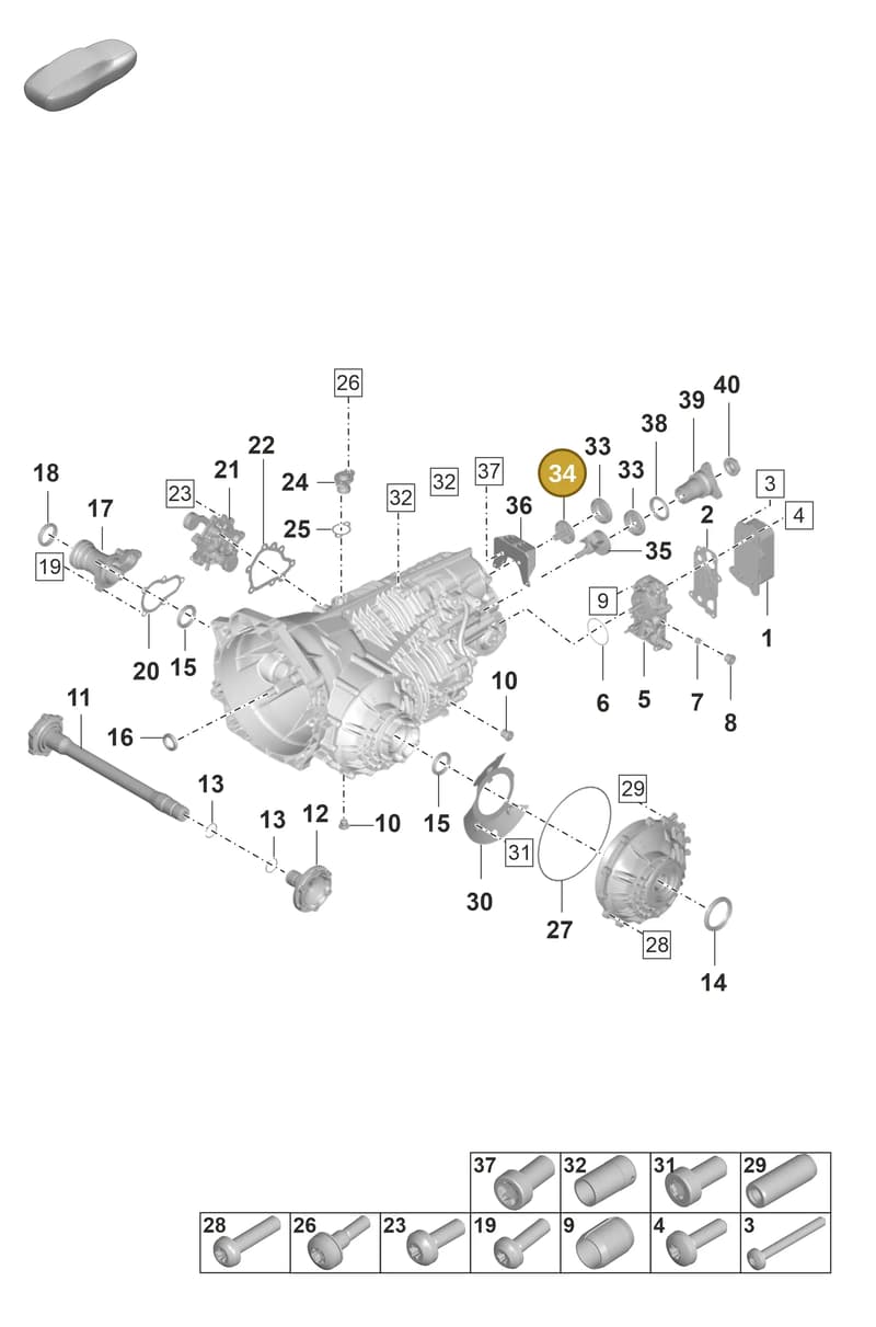 9P1301615 — Porsche 911 (2018-2024) diagram p53301100, position 34