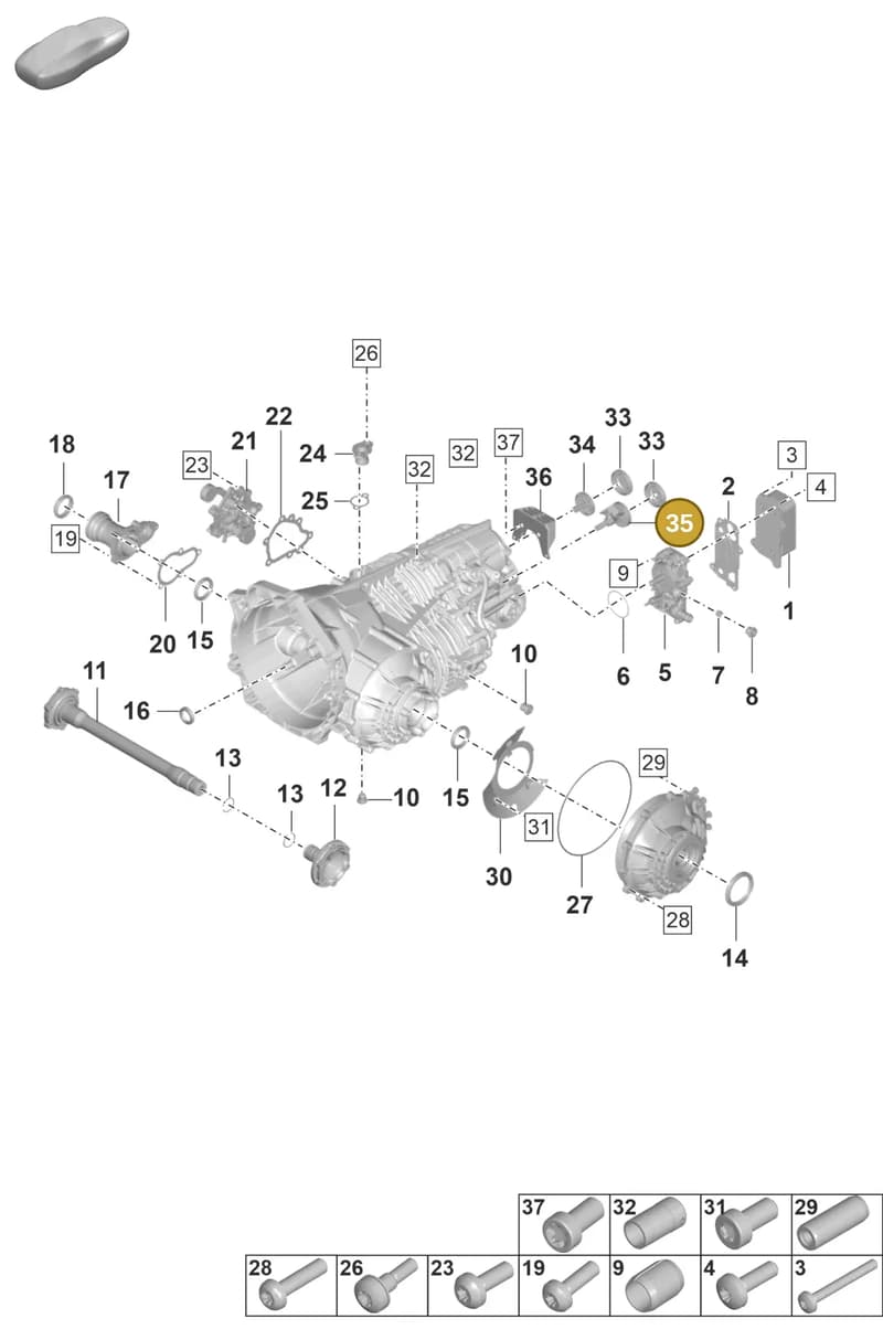 9P1301623 — Porsche 911 (2020-2022) diagram p57301100, position 35
