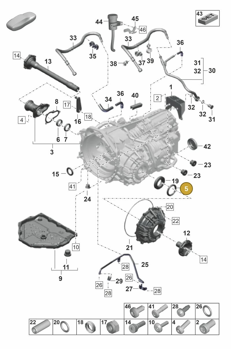 9P1301665 — Porsche 911 (2021-2022) diagram p59302100, position 5