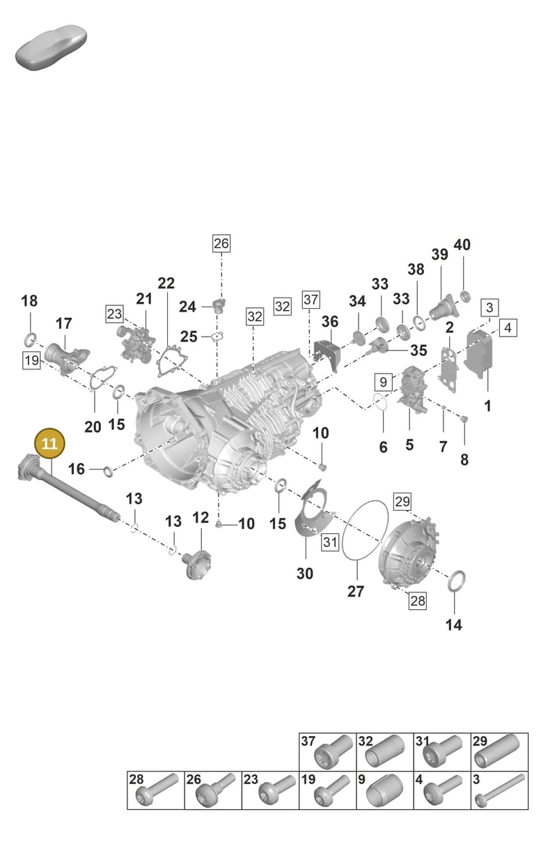 9P1311112B — Porsche 911 (2018-2024) diagram p53301100, position 11