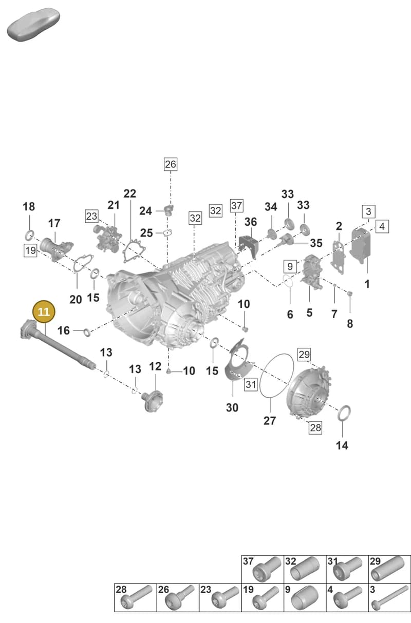 9P1311112B — Porsche 911 (2020-2022) diagram p57301100, position 11