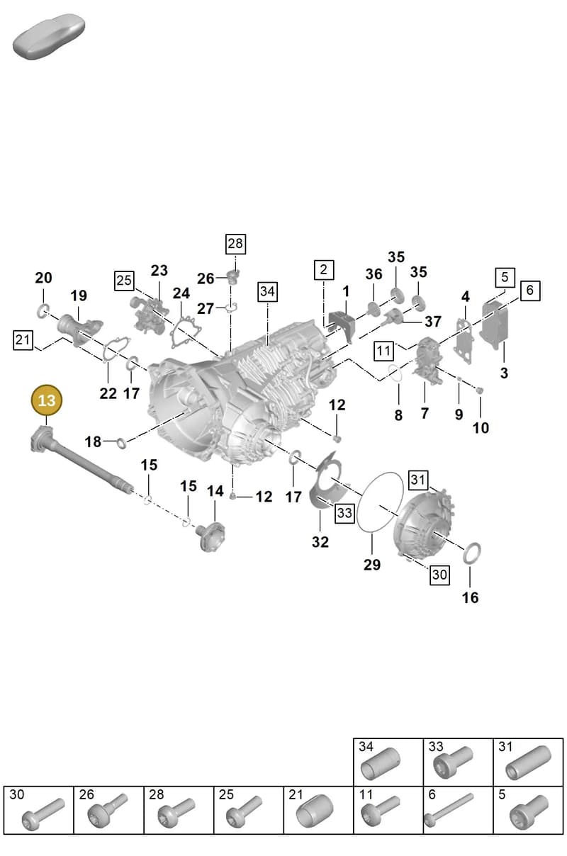 9P1311112D — Porsche 911 (2021-2022) diagram p59301100, position 13