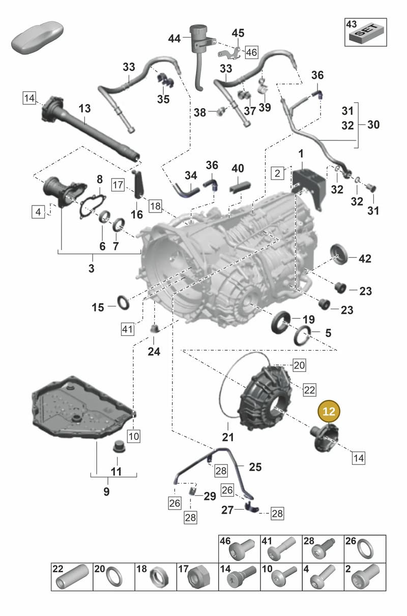 9P1311112 — Porsche 911 (2021-2022) diagram p59302100, position 12