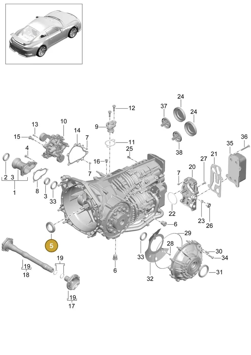 9P1317031 — Porsche 911 (2013-2020) diagram p41302010, position 5