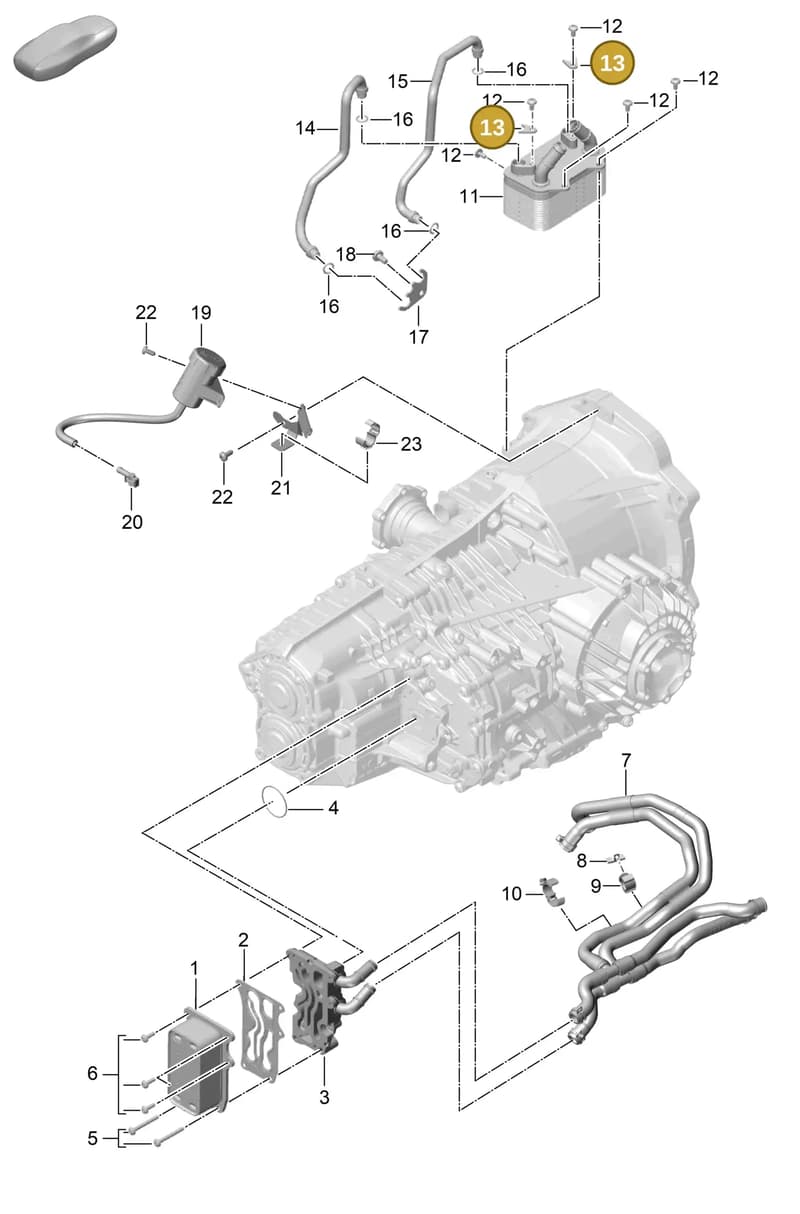 9P1317053 — Porsche Boxster Spyder (2019-2020) diagram p54360000, position 13