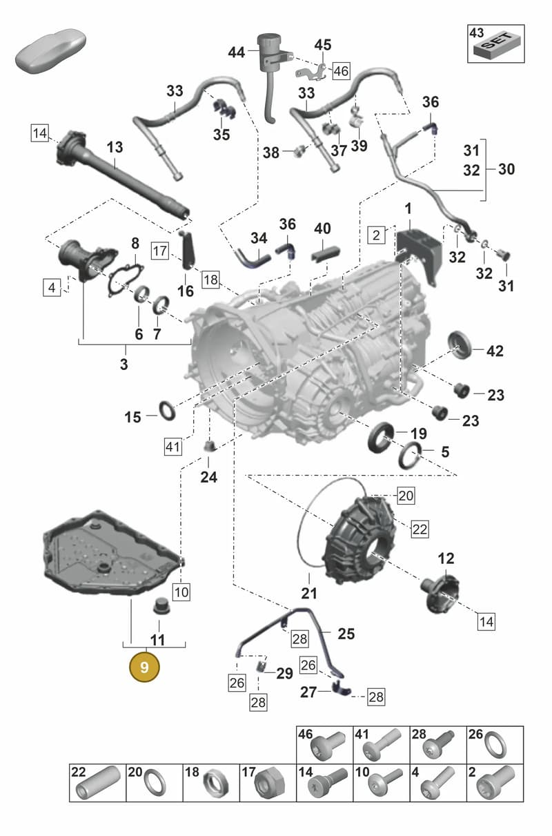 9P1321359 — Porsche 911 (2021-2022) diagram p59302100, position 9