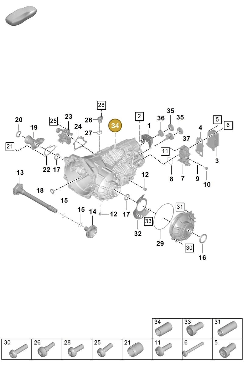 9P1321829 — Porsche 911 (2021-2022) diagram p59301100, position 34
