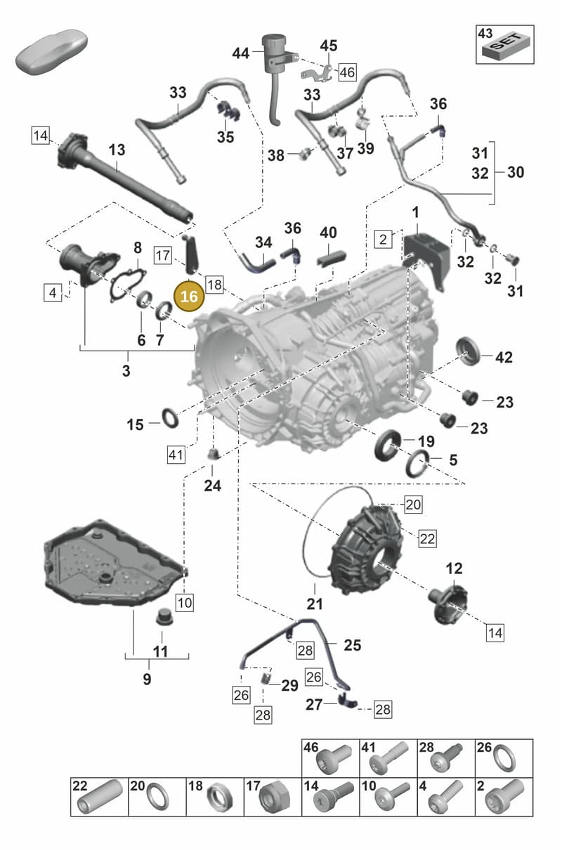9P1323545 — Porsche 911 (2021-2022) diagram p59302100, position 16