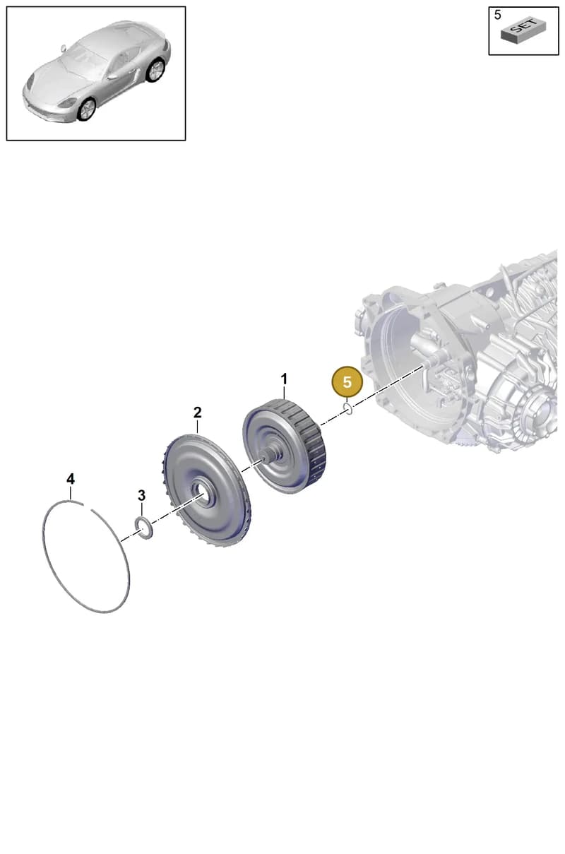 9P1331101 — Porsche Cayman (2016-2019) diagram p50320010, position 5